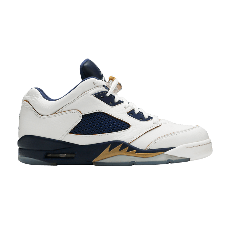 Air Jordan 5 Retro Low 'Dunk From Above' — White/Metallic Gold Star-Midnight Navy