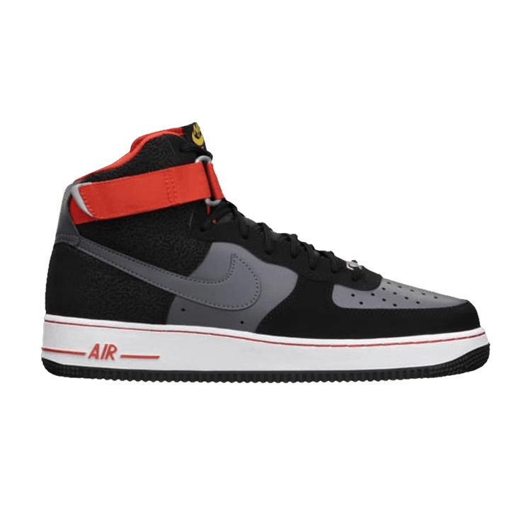 Nike Air Force 1 High 'Mini Elephant Print' — Black/Dark Grey/Fire Red