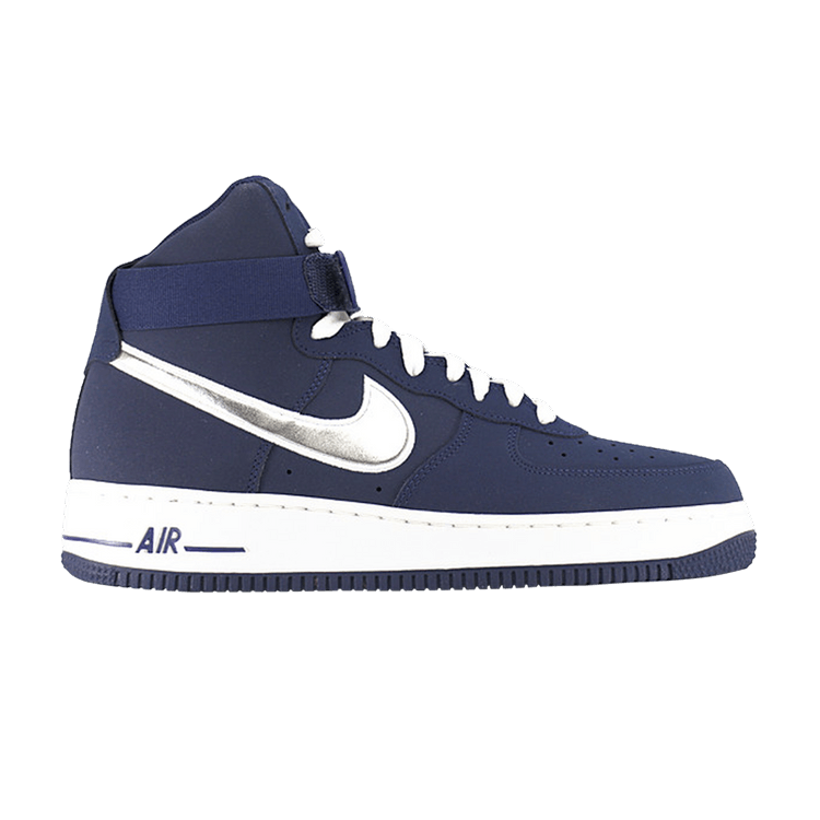 Nike Air Force 1 High '07 'Midnight Navy' — Midnight Navy/Metallic Silver/White
