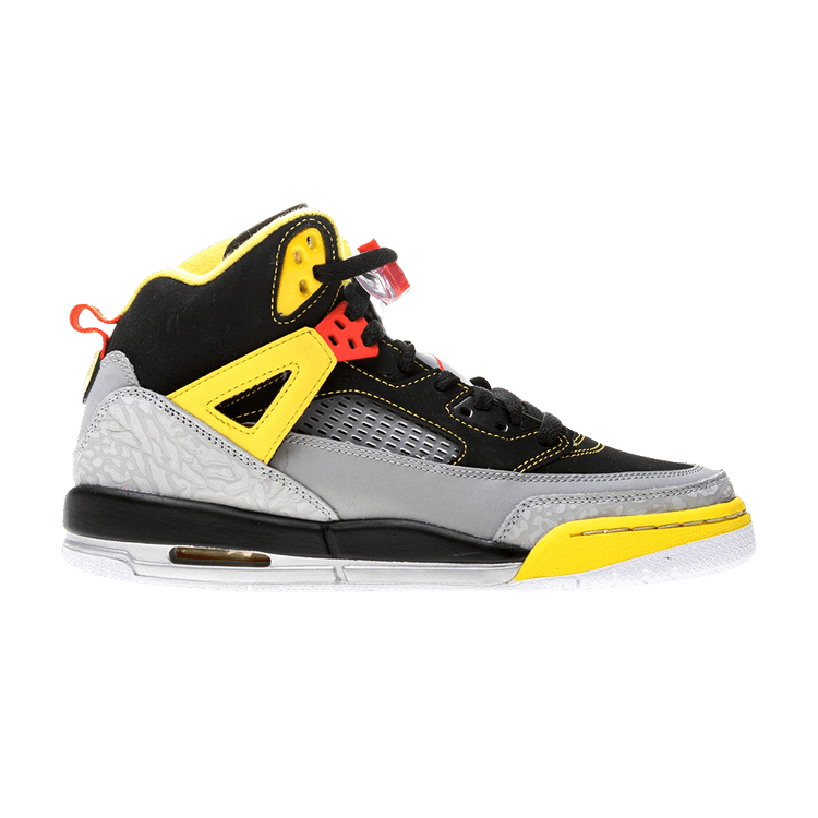 Air Jordan Spiz'Ike GS 'Black Red Yellow' — Blk/Chllng Rd-Mtllc Slvr-Tr Yl