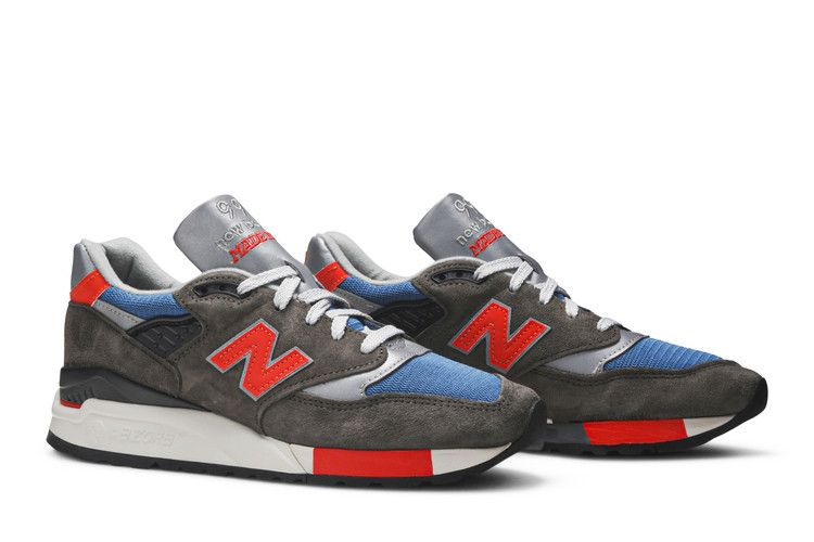 J. Crew x New Balance 998 Made in USA 'Grey Blue Orange' — Grey/Blue/Orange