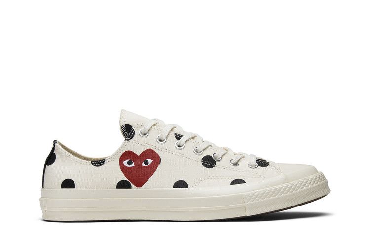 Comme des Garçons x Converse Chuck Taylor All Star 70 Low 'Polka Dot' — Milk/Black/Grey