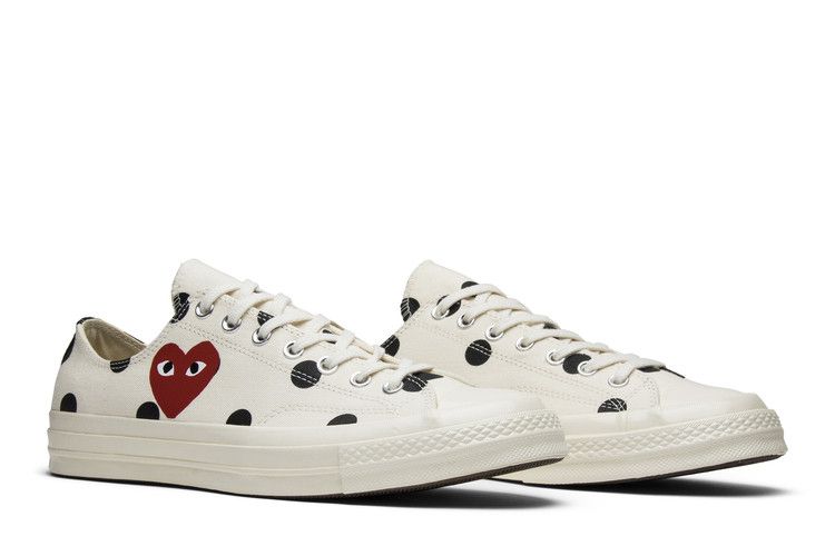 Comme des Garçons x Converse Chuck Taylor All Star 70 Low 'Polka Dot' — Milk/Black/Grey