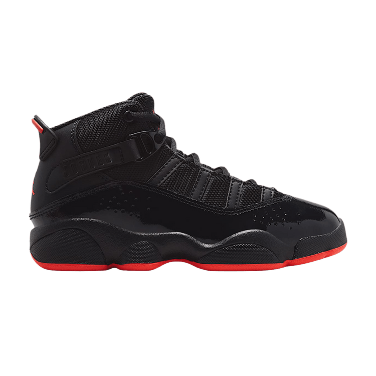 Air Jordan 6 Rings PS 'Black Infrared 23' — Black/Black/Infrared 23