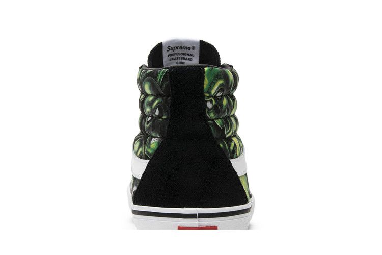Supreme x Vans Sk8-Hi 'Glow-In-The-Dark Skull Pile' — Black/Green
