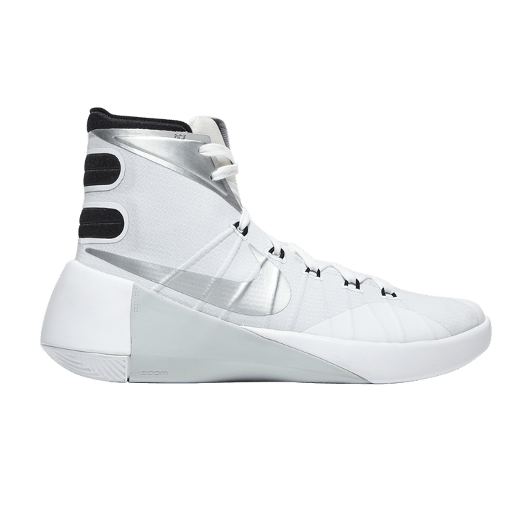 Nike Hyperdunk 2015 'Team' — White/Black/White/Metallic Silver