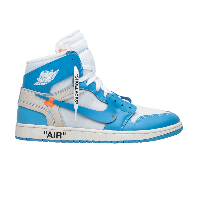 Off-White x Air Jordan 1 Retro High OG 'UNC' — White/Dark Powder Blue-Cone