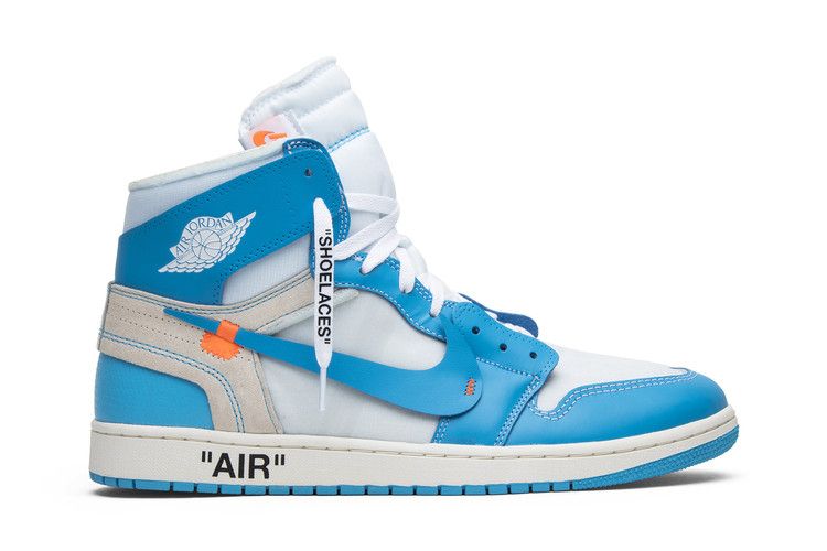 Off-White x Air Jordan 1 Retro High OG 'UNC' — White/Dark Powder Blue-Cone