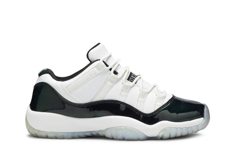 Air Jordan 11 Retro GS 'Emerald' — White/Emerald Rise-Black