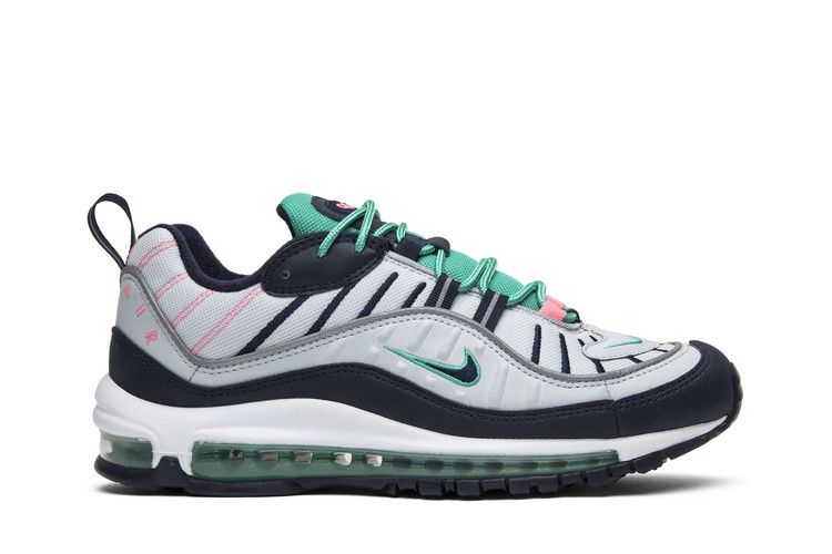 Nike Air Max 98 'South Beach' — Pure Platinum/Obsidian/Kinetic Green (2)