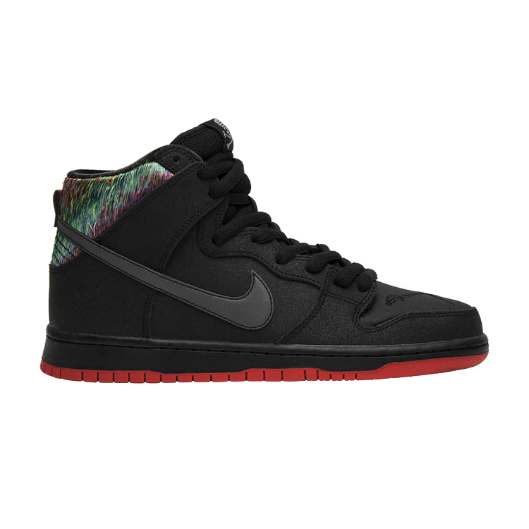 SPoT x Nike SB Dunk High Pro 'Gasparilla' Special Box — Black/Challenge Red-Metallic Silver