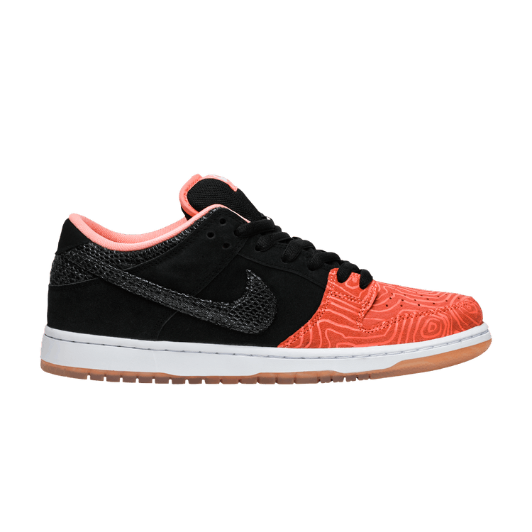 Premier x Nike Dunk Low Pro SB 'Fish Ladder' — atomic pink /black white