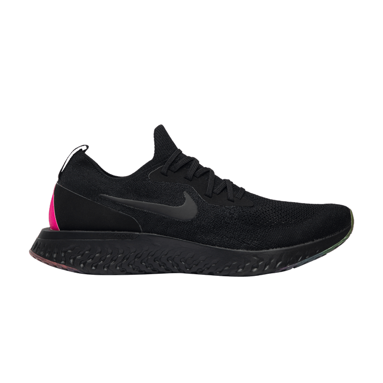 Nike Epic React Flyknit 'Be True' — Black/Black-Pink Blast-Purple Pulse