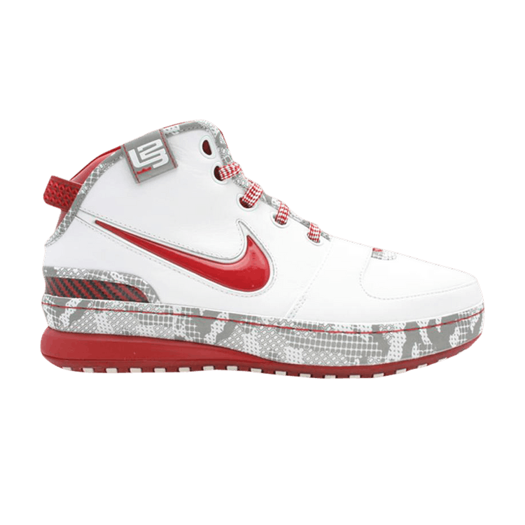 Nike Zoom LeBron 6 GS 'Ohio State' — White/University Red/Metallic Silver