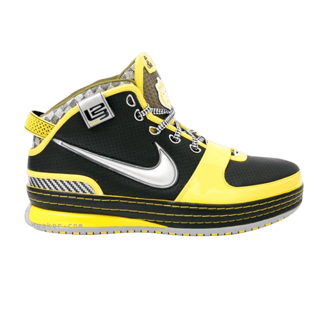 Nike Zoom LeBron 6 'Taxi' — Black/Mtllc Slvr-Vrsty Mz-Wht