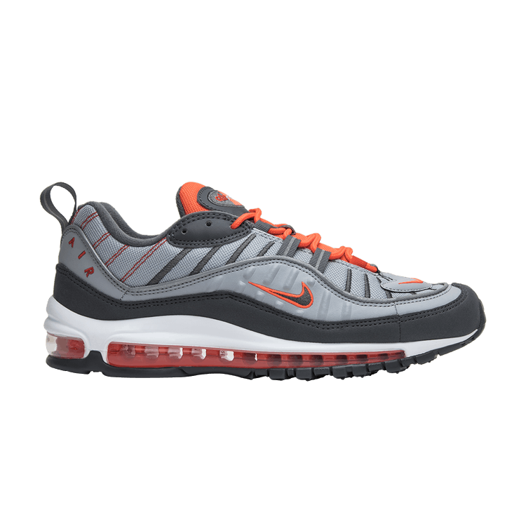 Nike Air Max 98 'Total Crimson' — Wolf Grey/Dark Grey-Total Crimson