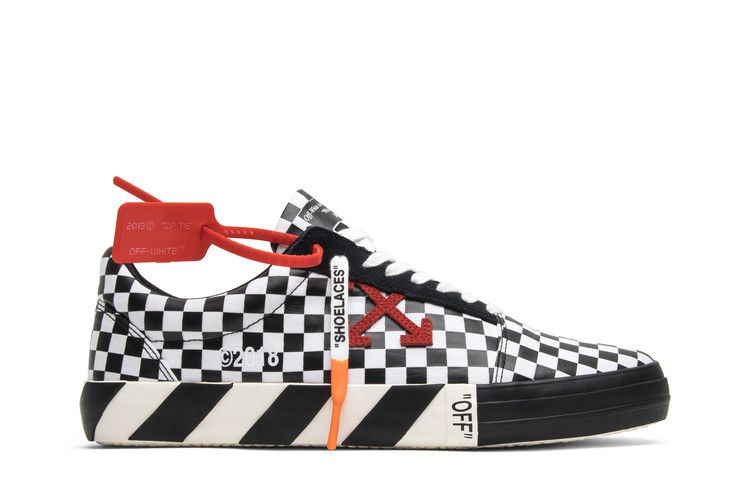 OFF-WHITE Vulc Low Top 'Checkered Black White' — Black/White