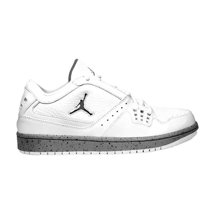 Air Jordan 1 Flight Low 'White Cement' — White/Metallic Silver/Cement