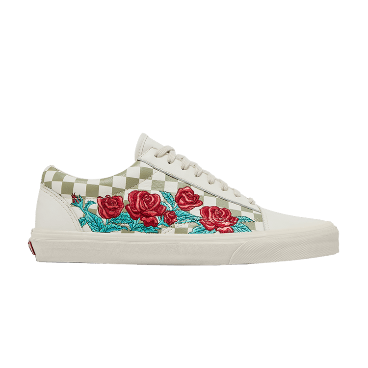 Vans Old Skool DX 'Rose Embroidery' — Marshmallow/Turtledove