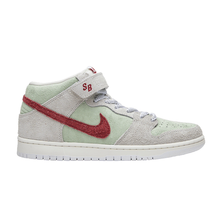 Nike SB Dunk Mid 'White Widow' — Sail/Gym Red-Fresh Mint