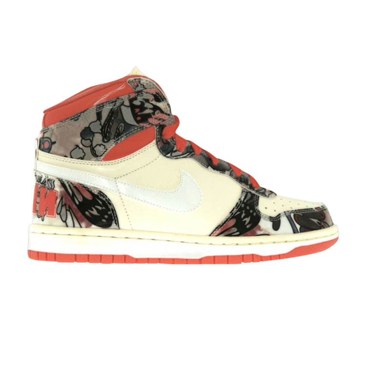 Wmns Big Nike High 'White Orange Abstract Art' — White Orange Abstract Art