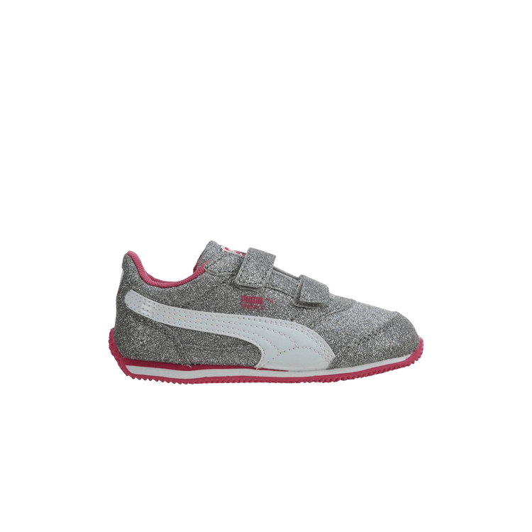 Puma Steeple Toddlers 'Glitz Glam' — Silver/ White/Fuchsia Purple