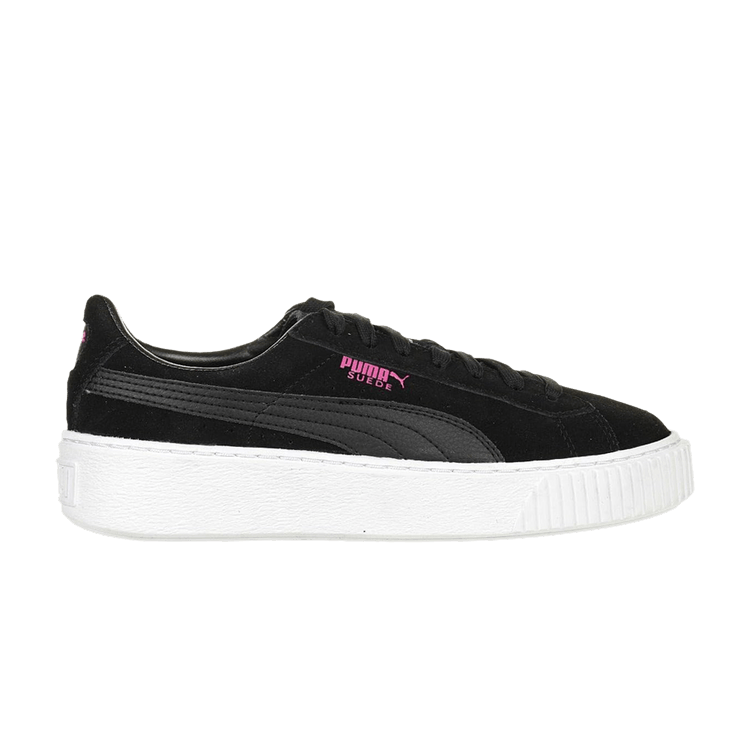 Puma Suede Platform Jr 'Black Pink' — Black/Black
