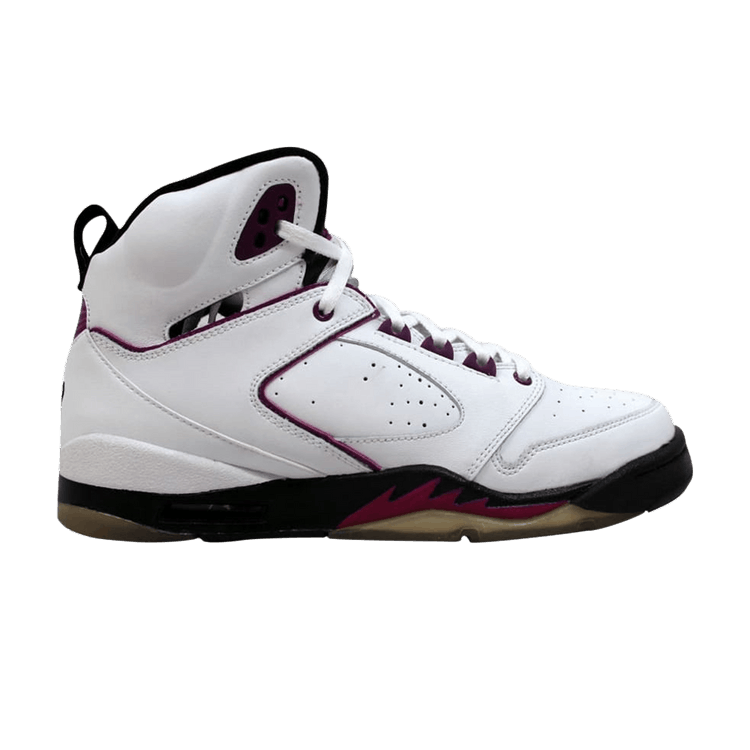 Air Jordan Sixty Plus GS — White/Red Plum-Black
