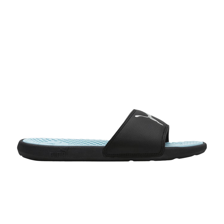 Puma Wmns Cool Cat Sport Slide 'Black Blue Glow' — Black/Blue Glow/Silver