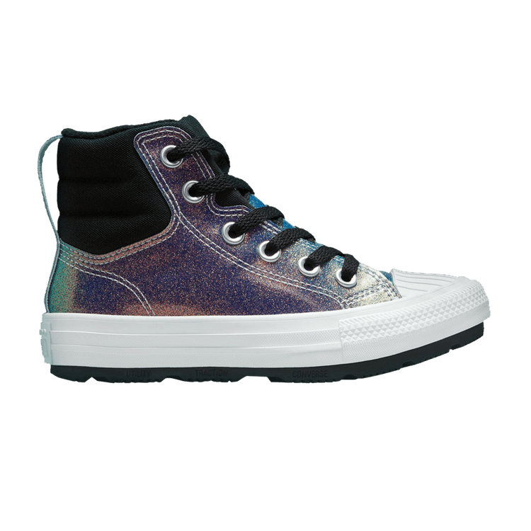 Converse Chuck Taylor All Star Berkshire Boot PS 'Iridescent Glitter' — Black/Rainbow/White