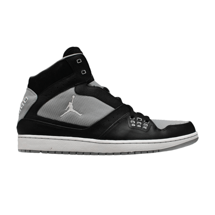 Air Jordan 1 Flight 'Black Metallic Silver' — Black/White-Metallic Silver