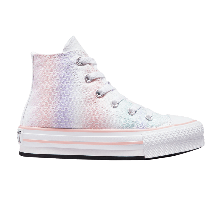 Converse Chuck Taylor All Star Lift Platform High PS 'Mermaid Scales' — White/Storm Pink/Light Dew