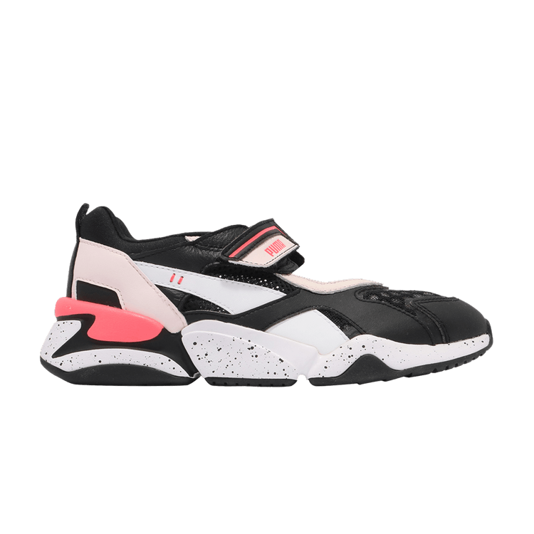 Puma Wmns Nova Shandal Velcro 'Black Pink' — Black/White