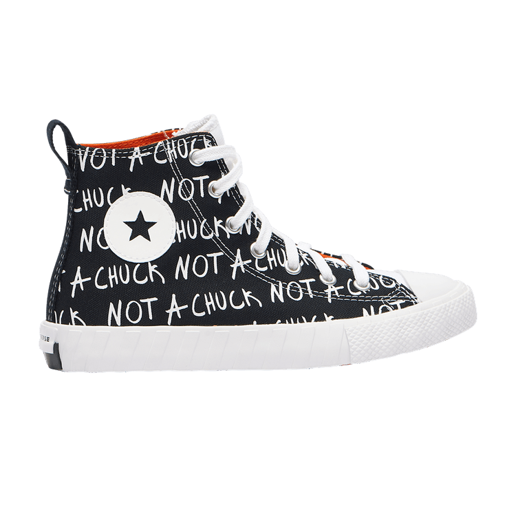 Converse UNT1TL3D OG High GS 'Not A Chuck - Black' — Black/White/Bold Mandarin