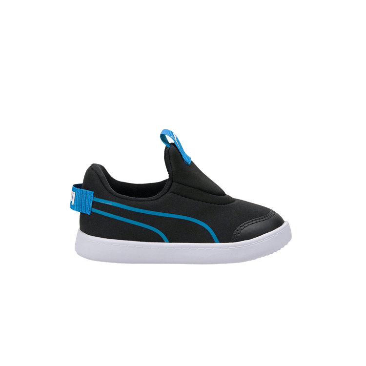 Puma Courtflex V2 Slip On Infant 'Black Future Blue' — Black/Future Blue