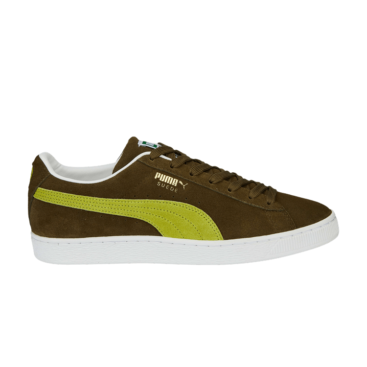 Puma Suede Classic 21 'Deep Olive Tart Apple' — Deep Olive/Tart Apple/White