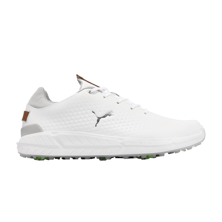 Puma Ignite Articulate Leather Golf 'White Silver' — White/Silver