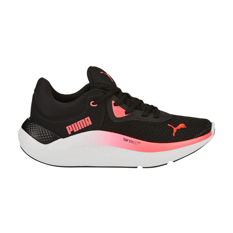 Puma Wmns Softride Pro 'Black Sunset Glow' — Black/Sunset Glow/White