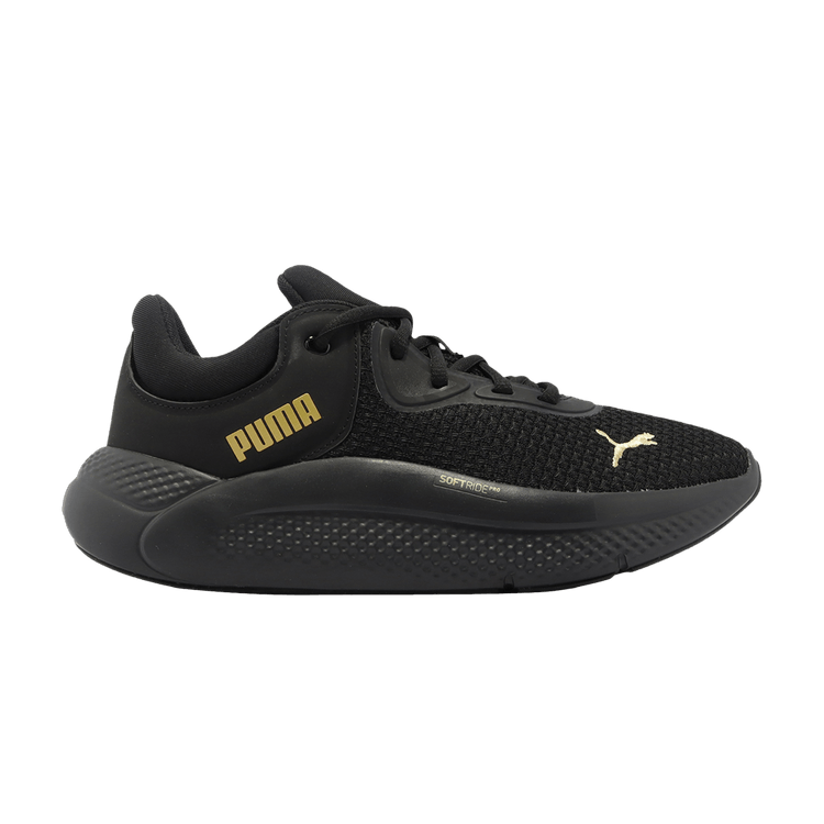Puma Wmns Softride Pro 'Metallic - Black Team Gold' — Black/Team Gold