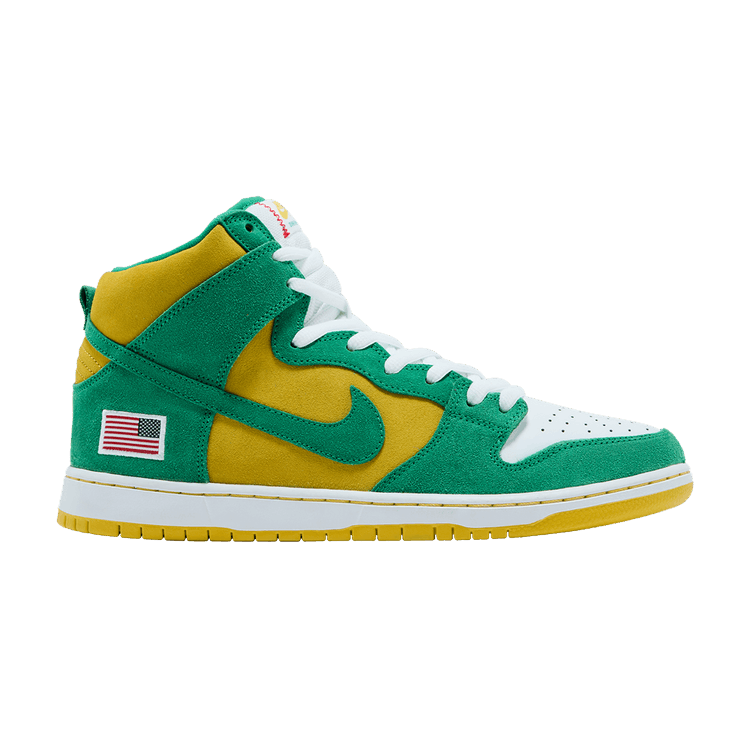 Nike Dunk High Pro SB 'Oakland Athletics' — stdm grn/stdm grn-blk spd yllw