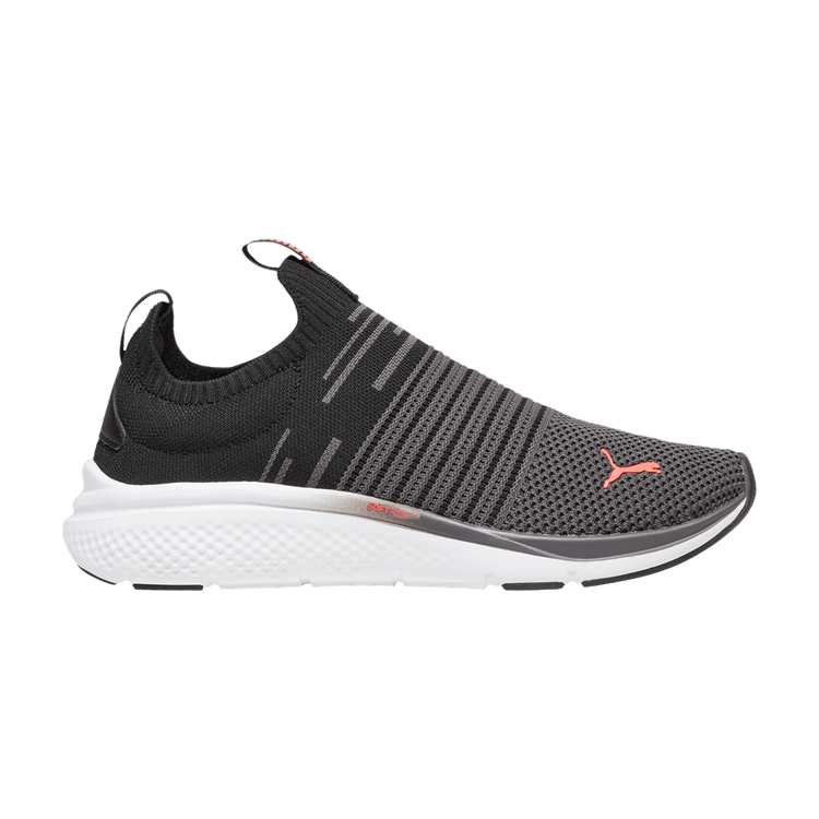 Puma Softride Pro Echo Slip-On 'Black Fire Orchid' — Black/White/Fire Orchid