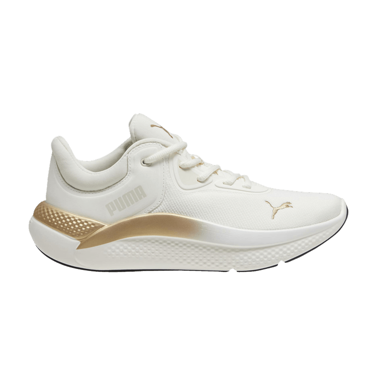Puma Wmns Softride Pro 'Molten Metal - Warm White Gold' — Warm White/Black/Gold/Matte Gold