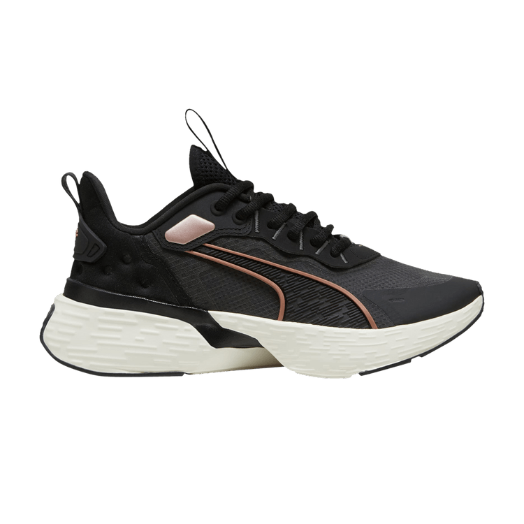 Puma Softride Sway 'Black Rose Gold' — Black/Cool Dark Grey