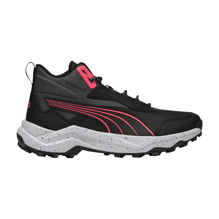 Puma Wmns Obstruct Profoam Mid 'Black Dark Grey Fire Orchid' — Black/Cool Dark Grey/Fire Orchid
