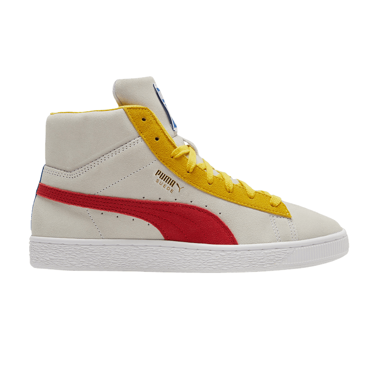 Puma Suede Mid 21 'White Red Lemon' — White/High Risk Red/Super Lemon