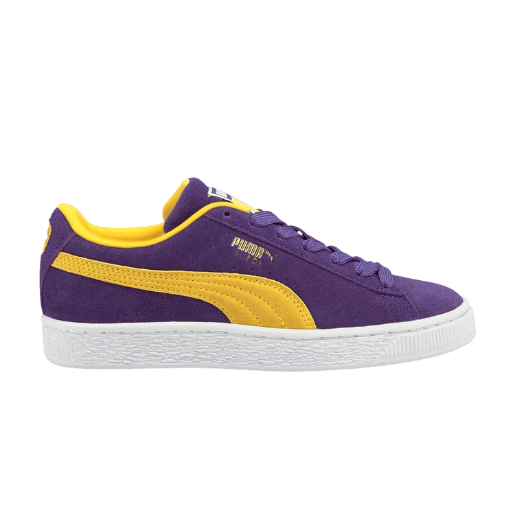 Puma Suede Teams Jr 'Los Angeles Lakers' — Prism Violet/Spectra Yellow