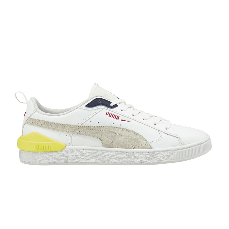 Puma Suede Bloc 'White Yellow Pear' — White/Yellow Pear
