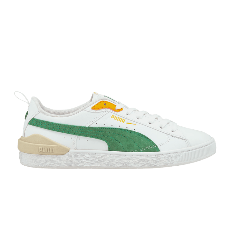 Puma Suede Bloc 'White Amazon Green' — White/Amazon Green