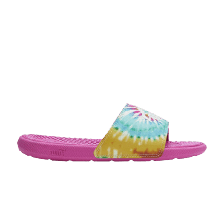 Puma Cool Cat Sport Slide Jr 'Tie Dye - Phlox Pink' — Phlox Pink/White