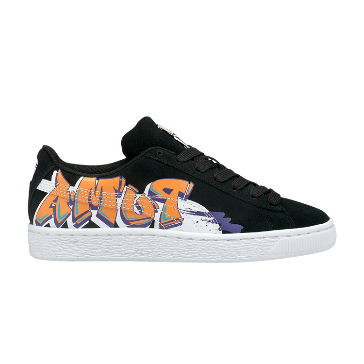 Puma Suede Street Art Jr 'Black Vibrant Orange' — Black/Vibrant Orange